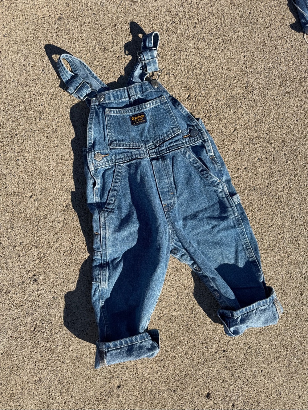 Vintage OshKosh B’Gosh VESTBAK Denim Overalls Kids 90s Blue Jean